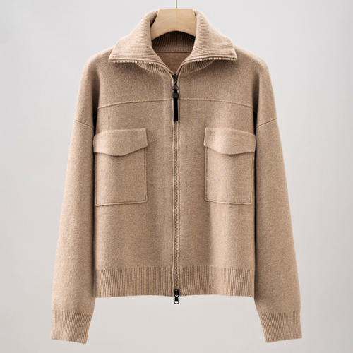 Belissatr™ | Soft Elegance Fermuarlı Cepli Hırka