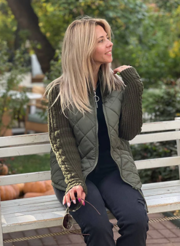 Belissa™ | Triko Kollu Kapitone Şişme Mont – Rahat ve Şık