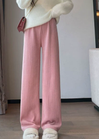 Kışlık Örgü Dokulu Polar Astarlı Kadın Pantolon – Yumuşak, Sıcak ve Zarif