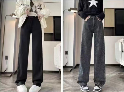 Polar Astarlı Geniş Paça Kışlık Kadın Jean – Soğuğa Meydan Oku, Şıklığından Ödün Verme 💜