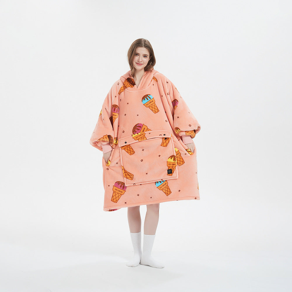 💜 Belissatr™  Ultra Konforlu Polar Oversize Hoodie Battaniye