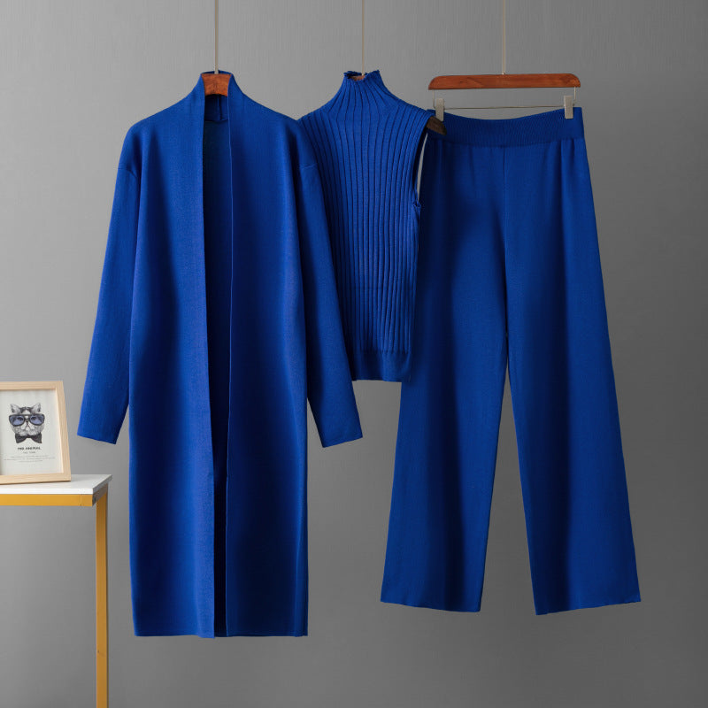 Belissatr™ | Zarif 3’lü Takım – Hırka, Triko Bluz ve Pantolon