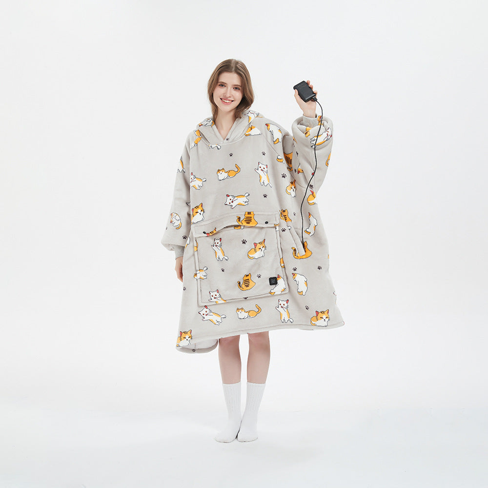 💜 Belissatr™  Ultra Konforlu Polar Oversize Hoodie Battaniye