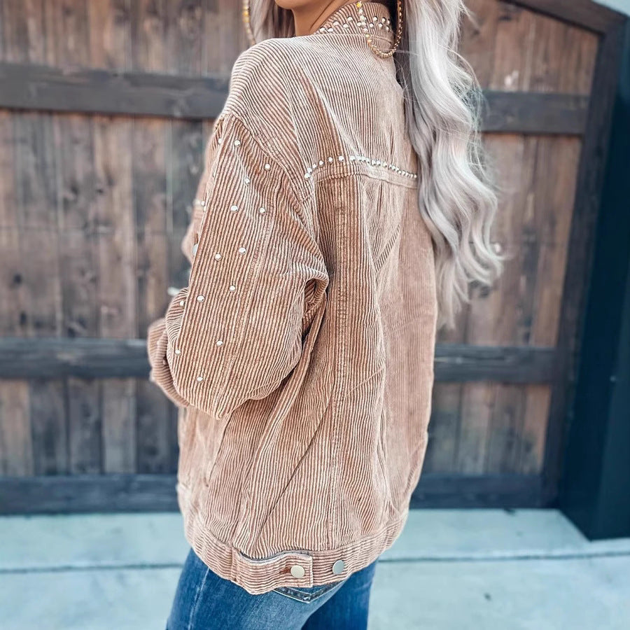 Zincir Detaylı Kadife Ceket