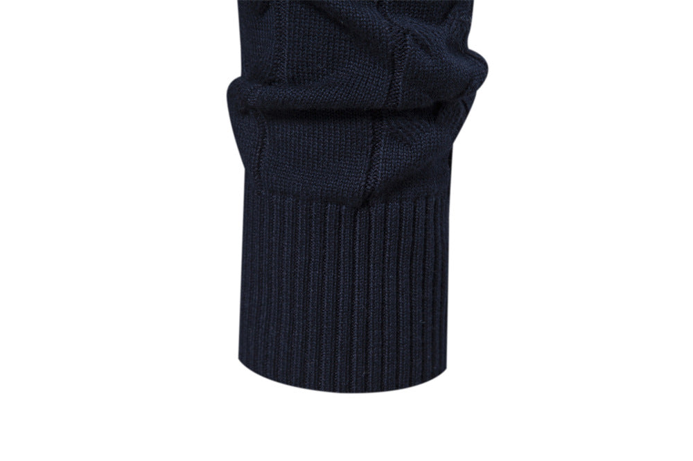 Belissa™ Nordic Desen Yarım Fermuarlı Triko Kazak – Kışlık Örgü Detaylı Premium Erkek Kazak