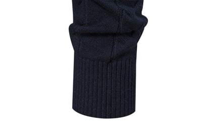 Belissa™ Nordic Desen Yarım Fermuarlı Triko Kazak – Kışlık Örgü Detaylı Premium Erkek Kazak