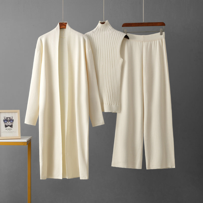 Belissatr™ | Zarif 3’lü Takım – Hırka, Triko Bluz ve Pantolon