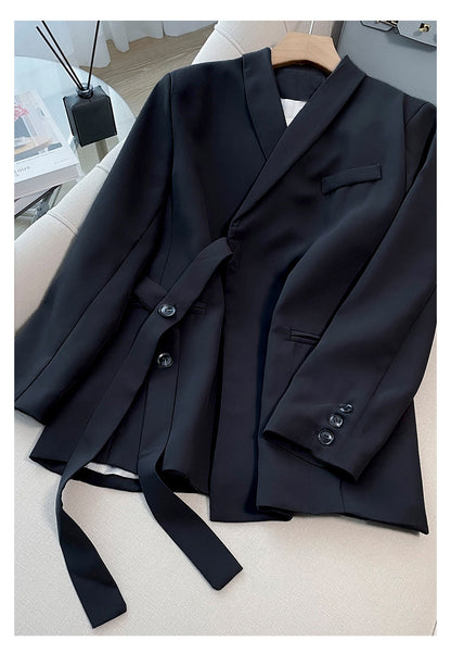 Belissa™ | Önden Bağlamalı Blazer ve Geniş Paça Pantolon