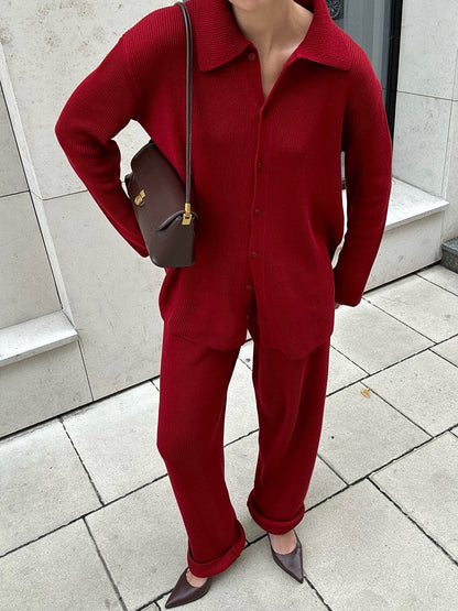 Belissatr™ Cozy Elegance Knit Takım – Zamansız Şıklık ve Konfor