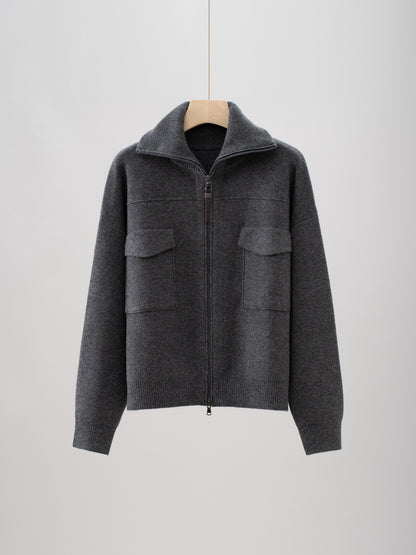 Belissatr™ | Soft Elegance Fermuarlı Cepli Hırka