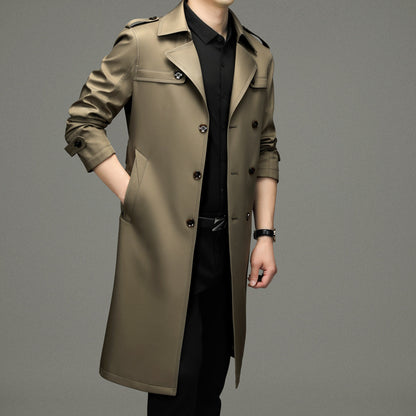 Belissa™ | Erkek Klasik Trençkot-Uzun