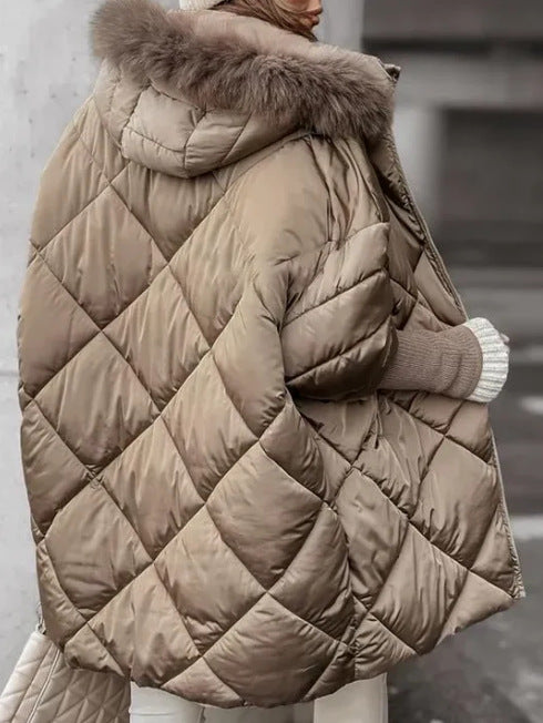 Belissatr™ Premium Kürk Kapüşonlu Su Geçirmez Şişme Mont