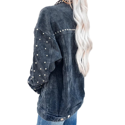 Zincir Detaylı Kadife Ceket