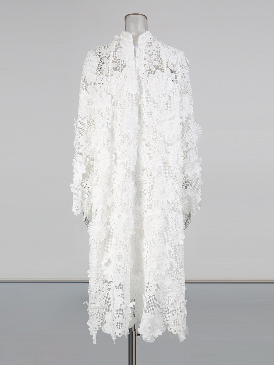 Belissatr™ | Dantel Beyaz Elbise