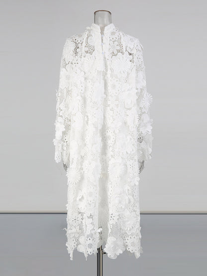 Belissatr™ | Dantel Beyaz Elbise