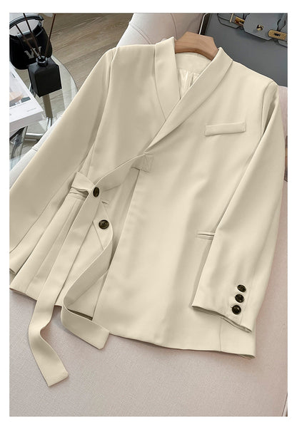 Belissa™ | Önden Bağlamalı Blazer ve Geniş Paça Pantolon