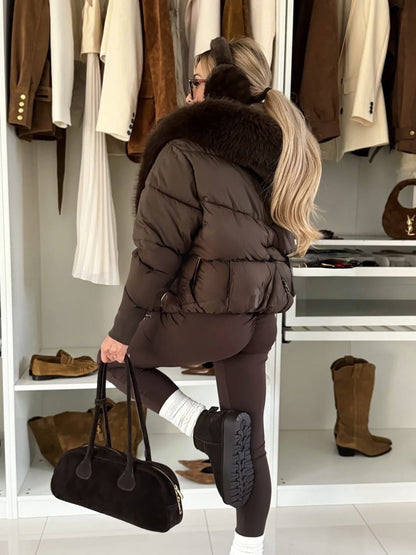 Kürk Detaylı Şişme Mont – Kışlık Premium Tasarım