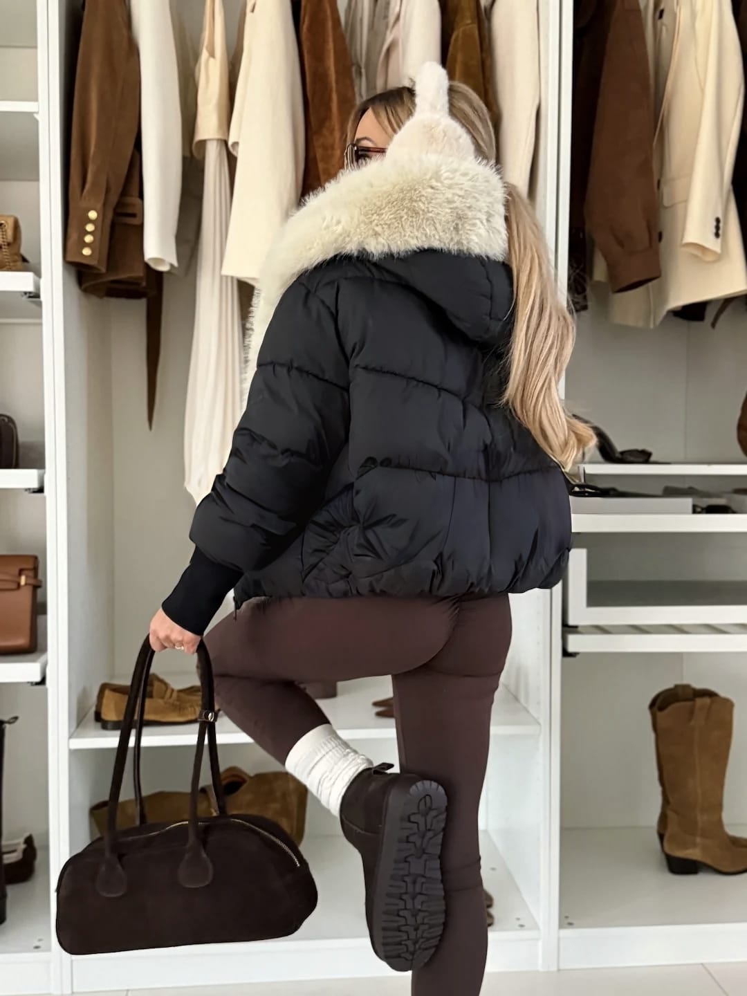 Kürk Detaylı Şişme Mont – Kışlık Premium Tasarım