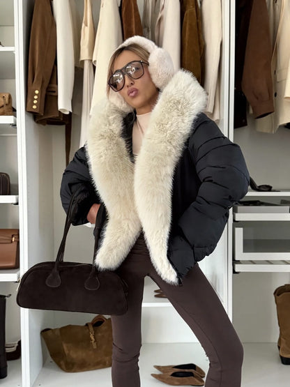 Kürk Detaylı Şişme Mont – Kışlık Premium Tasarım