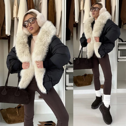 Kürk Detaylı Şişme Mont – Kışlık Premium Tasarım