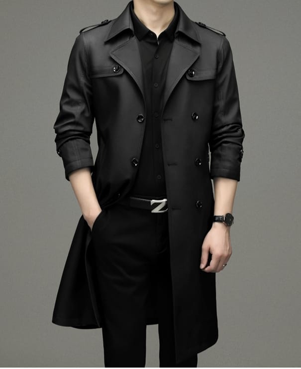 Belissa™ | Erkek Klasik Trençkot-Uzun