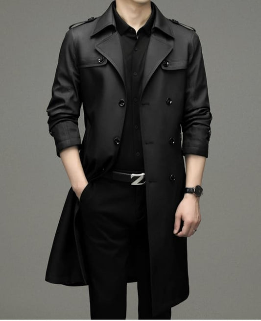 Belissa™ | Erkek Klasik Trençkot-Uzun