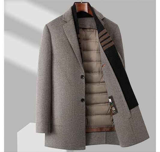 🧥 Erkek Kışlık Premium Kaşe Kaban – Şıklığın ve Sıcaklığın En İyi Hali