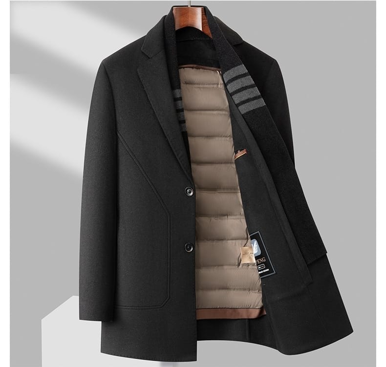 🧥 Erkek Kışlık Premium Kaşe Kaban – Şıklığın ve Sıcaklığın En İyi Hali