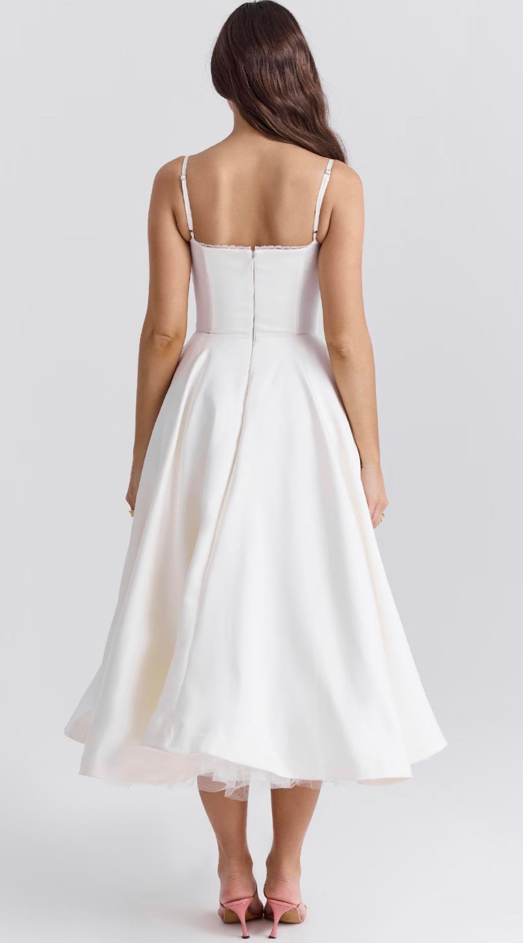 İp Askılı Kuplu Elbise