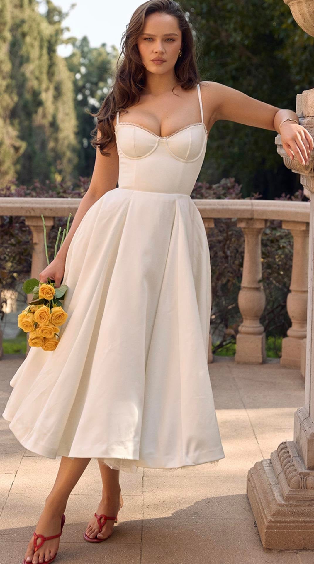 İp Askılı Kuplu Elbise