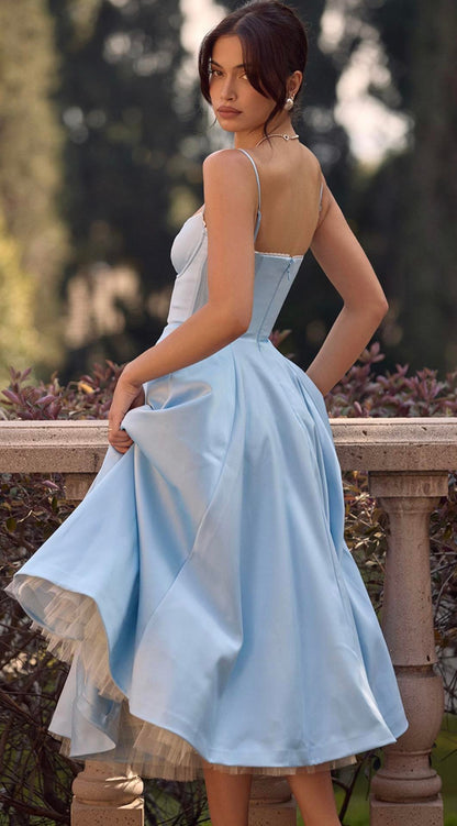 İp Askılı Kuplu Elbise