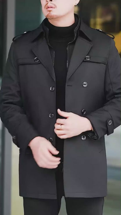 Belissa™ | Erkek Klasik Trençkot – Şık ve Zarif Tasarım