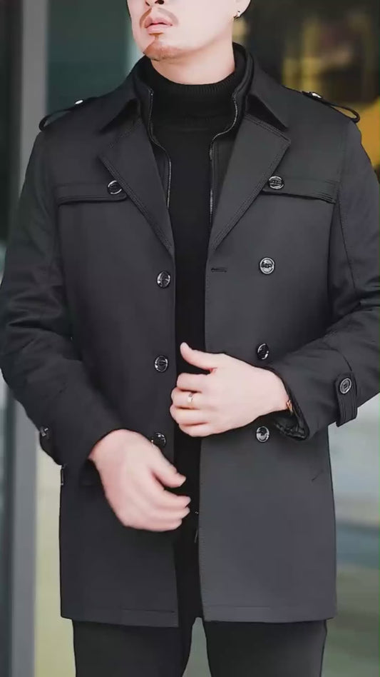 Belissa™ | Erkek Klasik Trençkot – Şık ve Zarif Tasarım