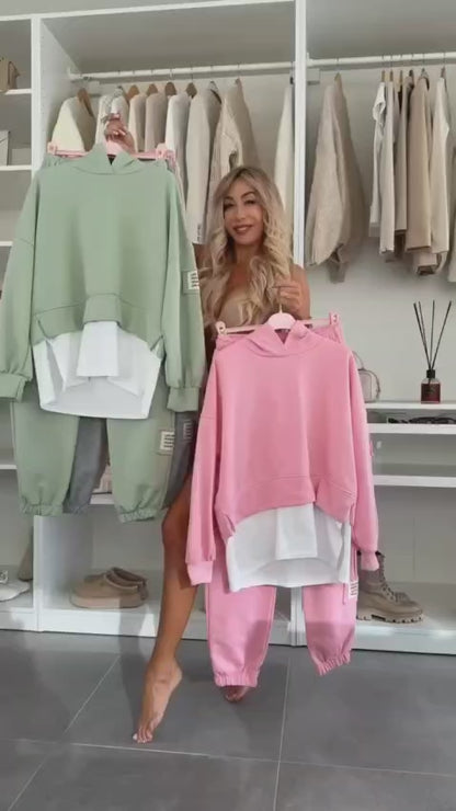 Belissa™ | Oversize Sweatshirt ve Eşofman Takımı