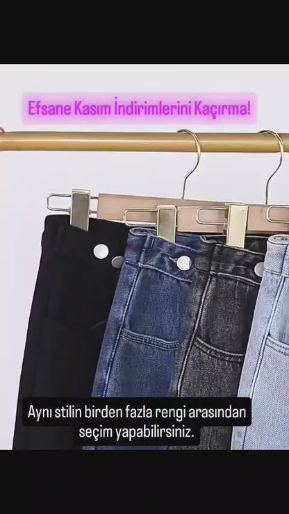 Polar Astarlı Geniş Paça Kışlık Kadın Jean – Soğuğa Meydan Oku, Şıklığından Ödün Verme 💜