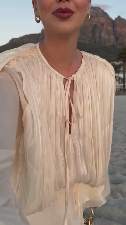 Kuşaklı Şortlu Krem-Siyah Mini Elbise