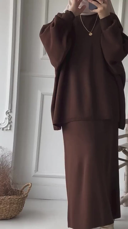 Belissatr™ | Rahat ve Şık Tesettür Kışlık Elbise